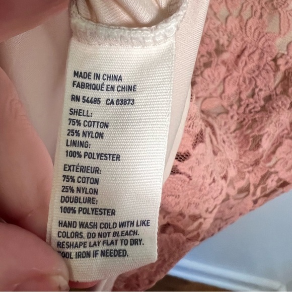 American Eagle Lace Fit & Flare Dress Light Pink - Picture 11 of 11